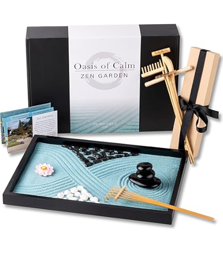 Amazon.com: Oasis of Calm Zen Garden Kit. 11x8 Inch Beautiful